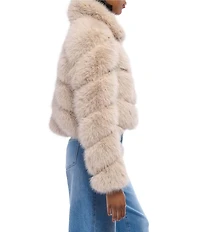 Azalea Wang Tumi Faux Fur Collared Filled Jacket