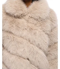 Azalea Wang Tumi Faux Fur Collared Filled Jacket