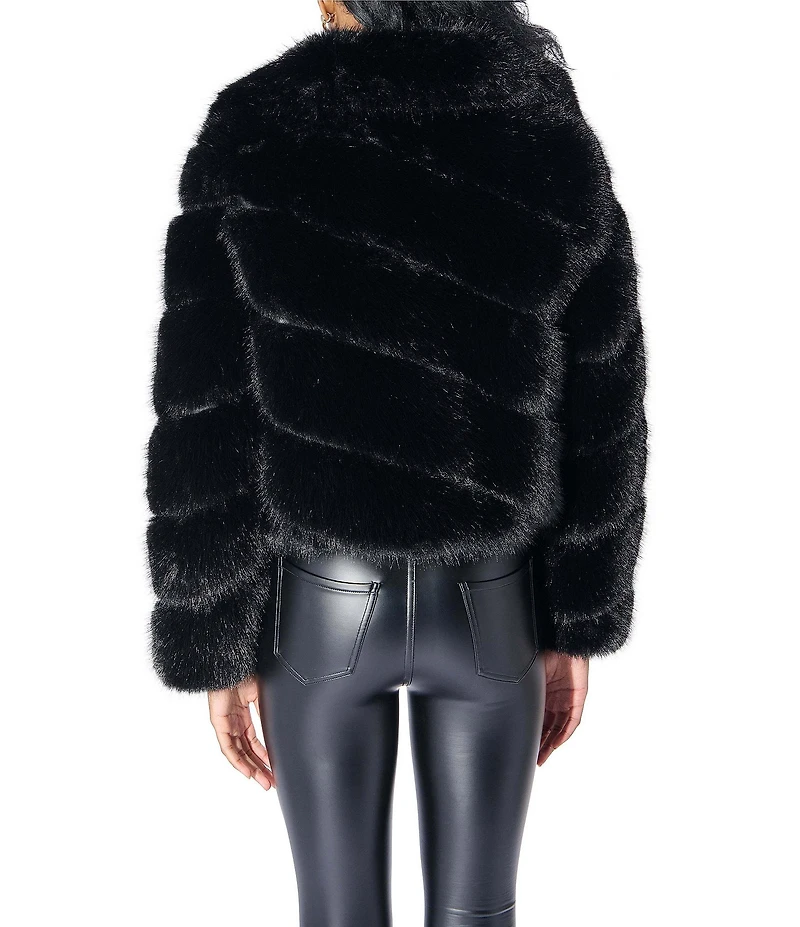 Azalea Wang Tumi Faux Fur Collared Filled Jacket