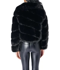 Azalea Wang Tumi Faux Fur Collared Filled Jacket