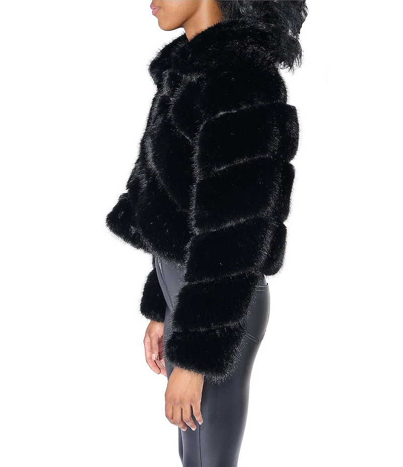 Azalea Wang Tumi Faux Fur Collared Filled Jacket