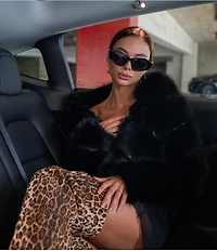 Azalea Wang Tumi Faux Fur Collared Filled Jacket