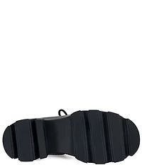 Azalea Wang Twinkley Pearl Studded Rhinestone Embellished Detail Combat Boots