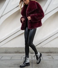 Azalea Wang Twinkley Pearl Studded Rhinestone Embellished Detail Combat Boots