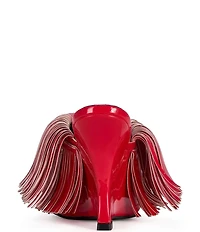 Azalea Wang Vailyn Patent Fringed Dress Slide Sandals