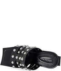 Azalea Wang Vandal Studded Square Toe Slide Sandals