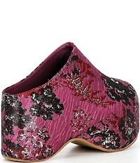 Azalea Wang Vesta Floral Brocade Chunky Platform Clogs