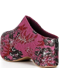 Azalea Wang Vesta Floral Brocade Chunky Platform Clogs