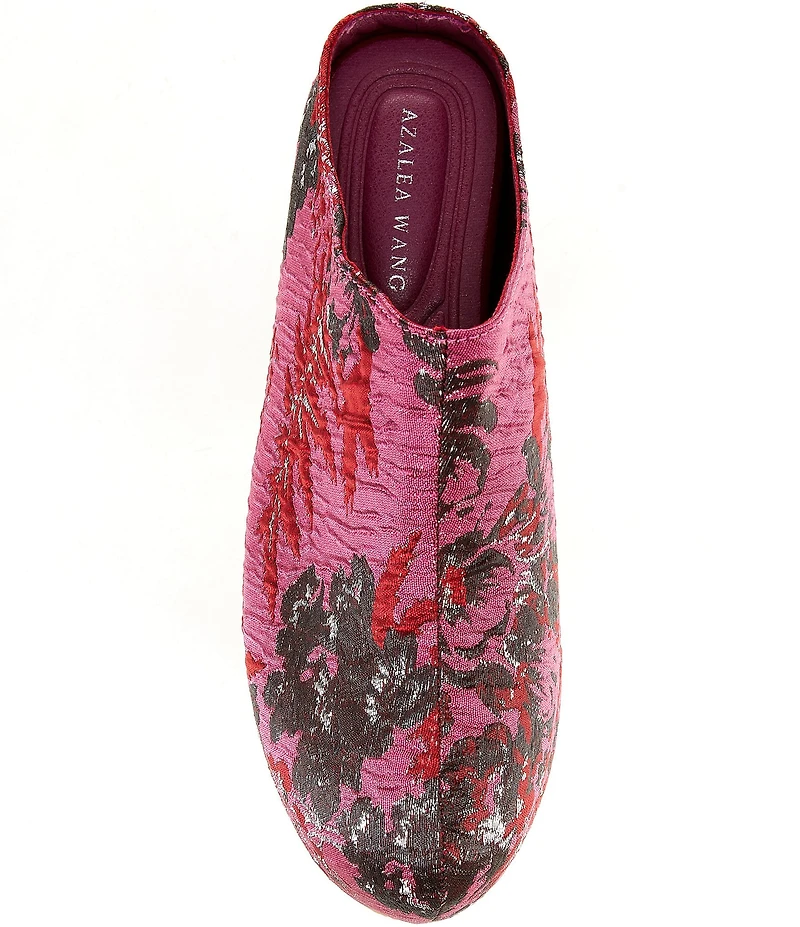 Azalea Wang Vesta Floral Brocade Chunky Platform Clogs