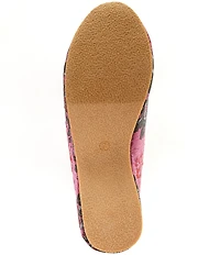 Azalea Wang Vesta Floral Brocade Chunky Platform Clogs