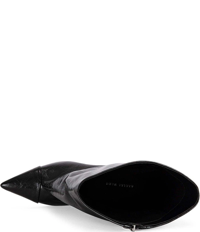 Azalea Wang Vinci Pointed Toe Sculpted Wedge Mid Boots