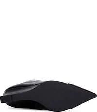 Azalea Wang Vinci Pointed Toe Sculpted Wedge Mid Boots