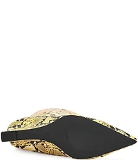 Azalea Wang Vinci Snake Print Slouchy Boots