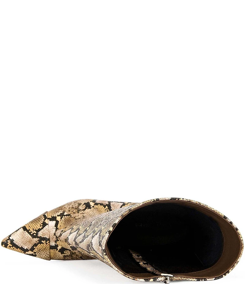 Azalea Wang Vinci Snake Print Slouchy Boots