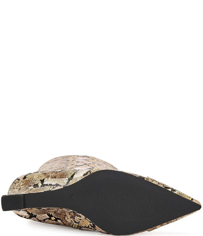 Azalea Wang Vinci Snake Print Slouchy Boots