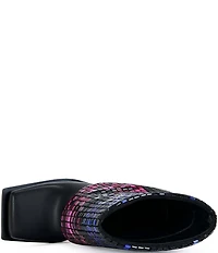 Azalea Wang Vollmer Rainbow Rhinestone Foldover Booties