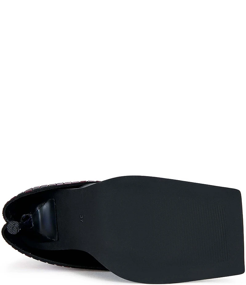 Azalea Wang Vollmer Rainbow Rhinestone Foldover Booties