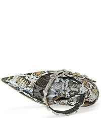 Azalea Wang Volney Snake Print Ankle Strap Pumps