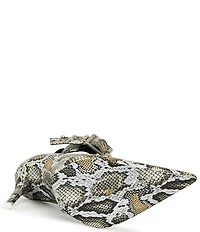 Azalea Wang Volney Snake Print Ankle Strap Pumps