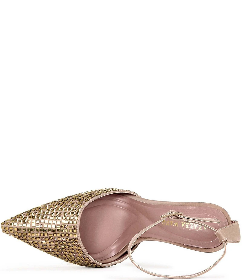Azalea Wang Waraia Rhinestone Ankle Strap Dress Pumps
