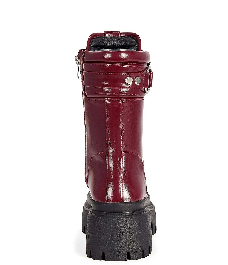 Azalea Wang Wednesday O-ring Strap Lug Platform Combat Boots