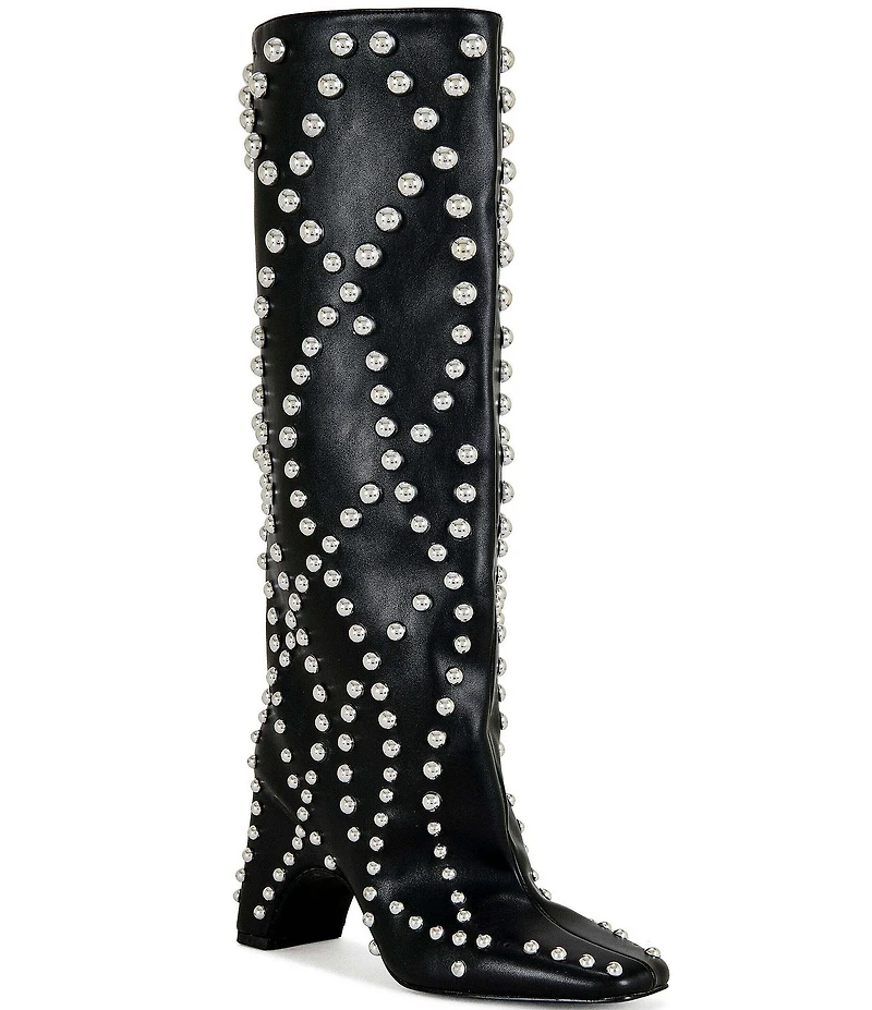 Azalea Wang Wells Studded Tall Boots