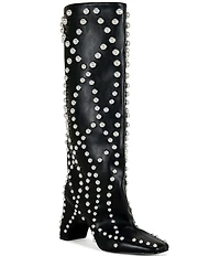 Azalea Wang Wells Studded Tall Boots