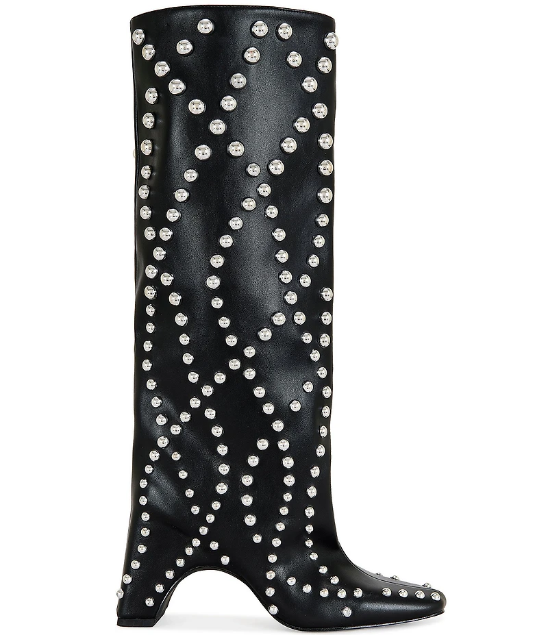 Azalea Wang Wells Studded Tall Boots