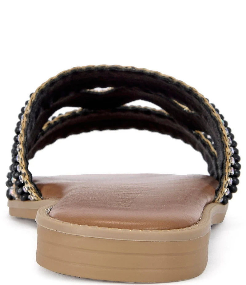 Azalea Wang Wen Rhinestone Slide Sandals