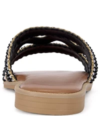 Azalea Wang Wen Rhinestone Slide Sandals
