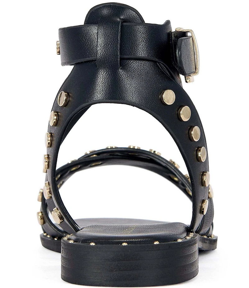 Azalea Wang Whistler Studded Strappy Flat Sandals