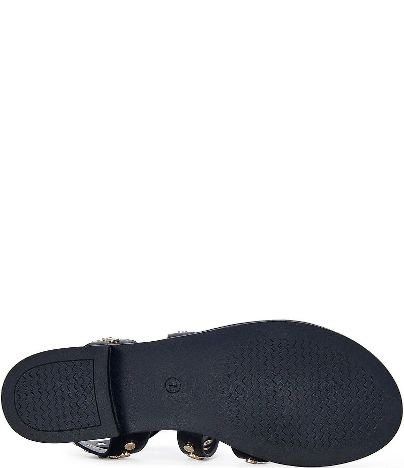 Azalea Wang Whistler Studded Strappy Flat Sandals