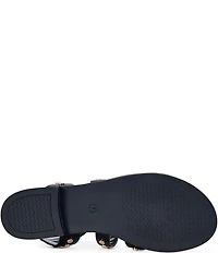 Azalea Wang Whistler Studded Strappy Flat Sandals