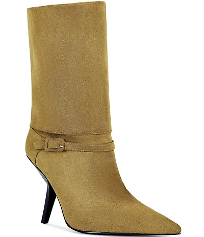 Azalea Wang Winding Faux Suede Ankle Boots