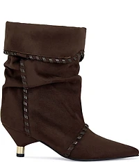 Azalea Wang Wink Pointed Toe Slouch Kitten Heel Boots