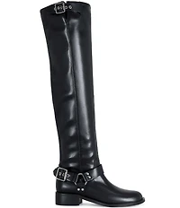 Azalea Wang Xalima Buckled O-Ring Harness Hardware Tall Boots