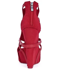 Azalea Wang Xareni Perforated Platform Wedge Sandals