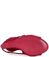 Azalea Wang Xareni Perforated Platform Wedge Sandals