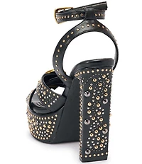 Azalea Wang Yuma Studded Hardware Ankle Strap Platform Sandals