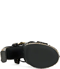 Azalea Wang Yuma Studded Hardware Ankle Strap Platform Sandals