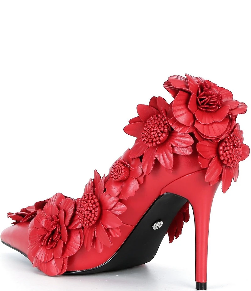 Azalea Wang Zarah Floral Applique Pumps