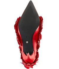 Azalea Wang Zarah Floral Applique Pumps