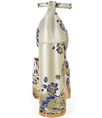 Azalea Wang Zipphora Platform Block Heel Ankle Strap Pumps