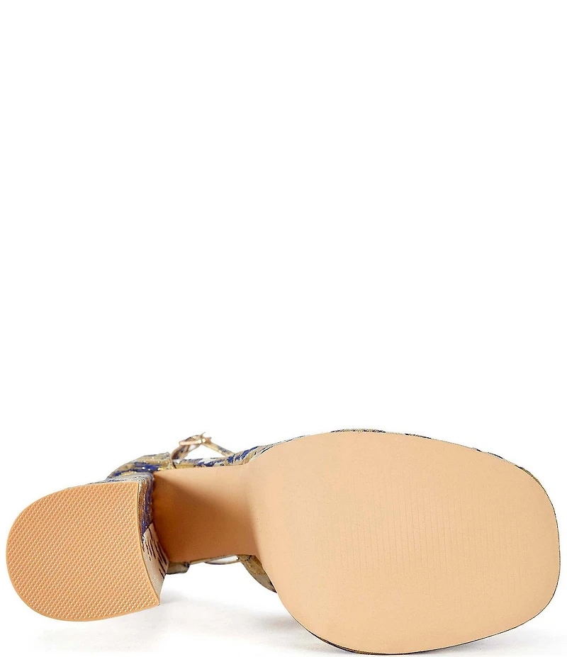 Azalea Wang Zipphora Platform Block Heel Ankle Strap Pumps