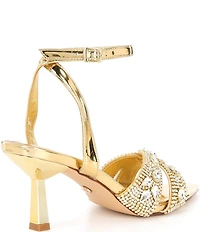 Azalea Wang Ziva Rhinestone and Jewel Ornamented Dress Sandals