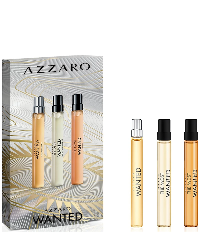 Azzaro Wanted Men's 3-Piece Travel Spray Discovery Set