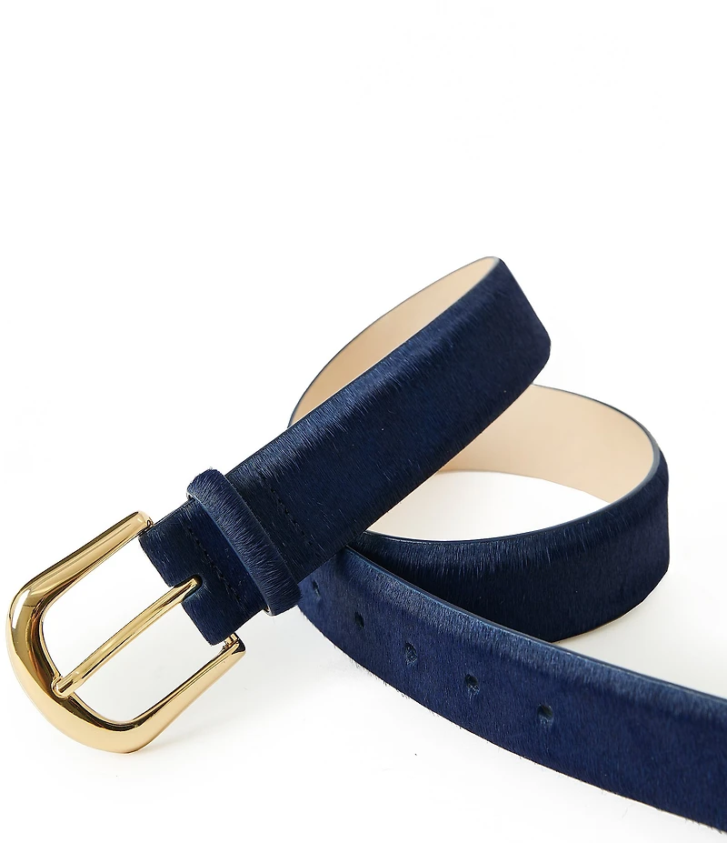 B-Low the Belt 1.5#double; Kennedy Calf-Hair Leather Belt