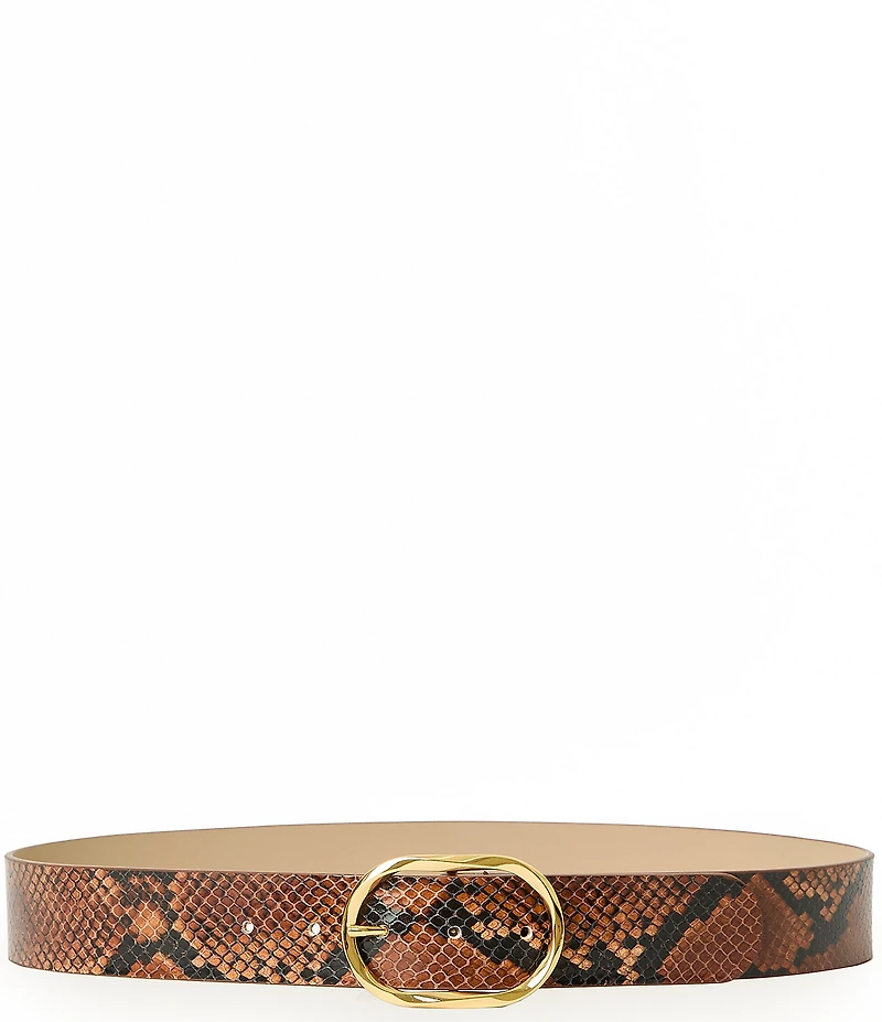 B-Low the Belt 1.5#double; Kyra Python Leather Belt