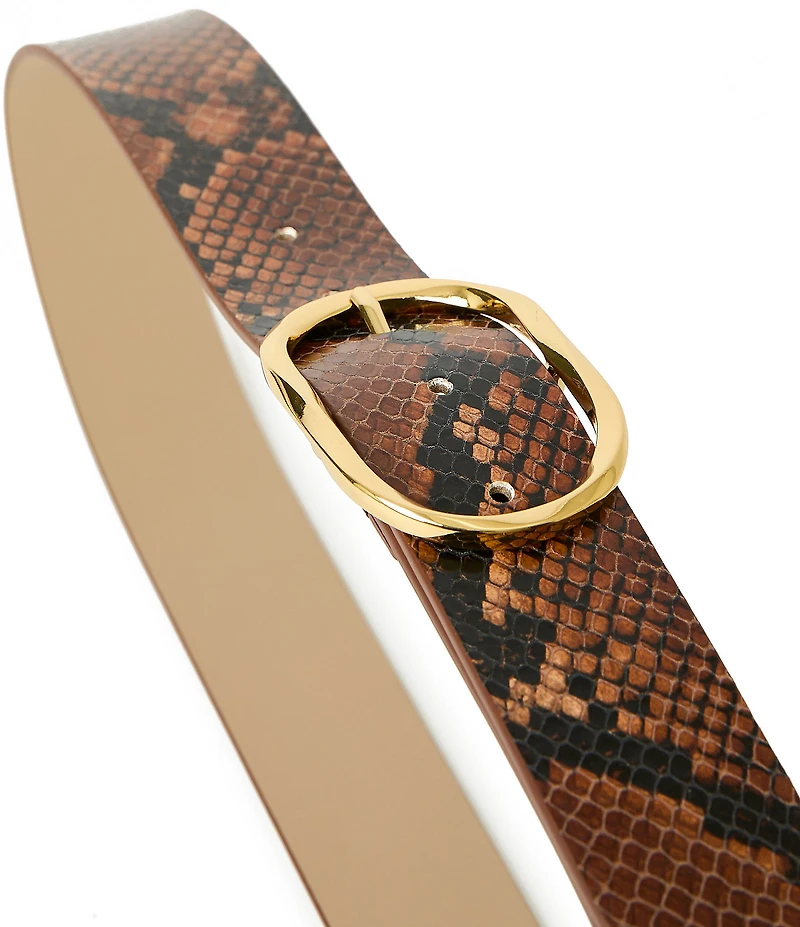 B-Low the Belt 1.5#double; Kyra Python Leather Belt