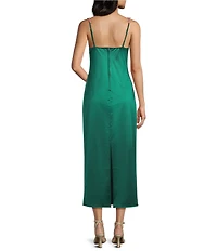 B. Darlin Adjustable Spaghetti Straps Sweetheart Neckline Floral Lace Dress